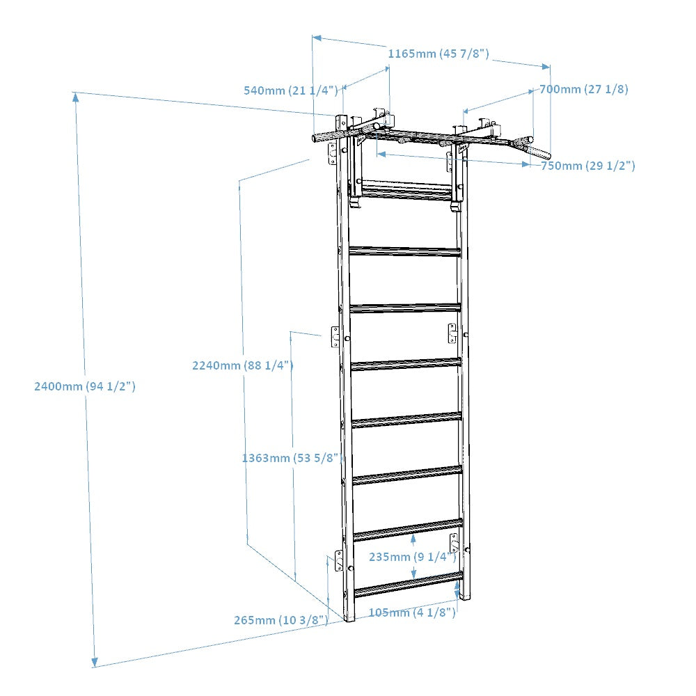 BenchK 731W Wall Bars