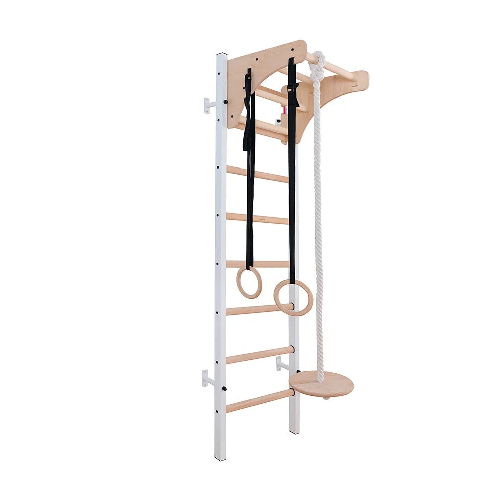BenchK 211W + A204 Swedish Ladder For Kids with Gymnastic Accessories