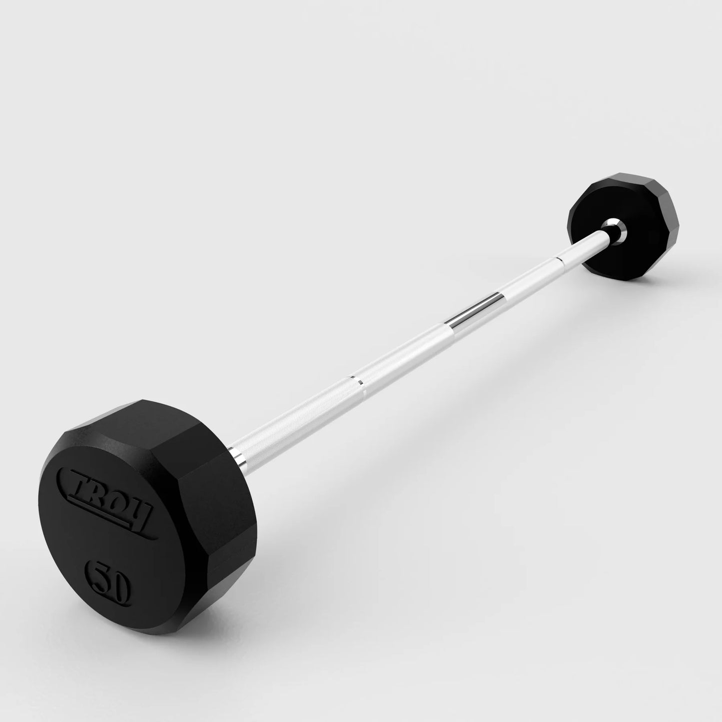 Troy Straight Rubber Barbell Set with Rack 20-110 lbs