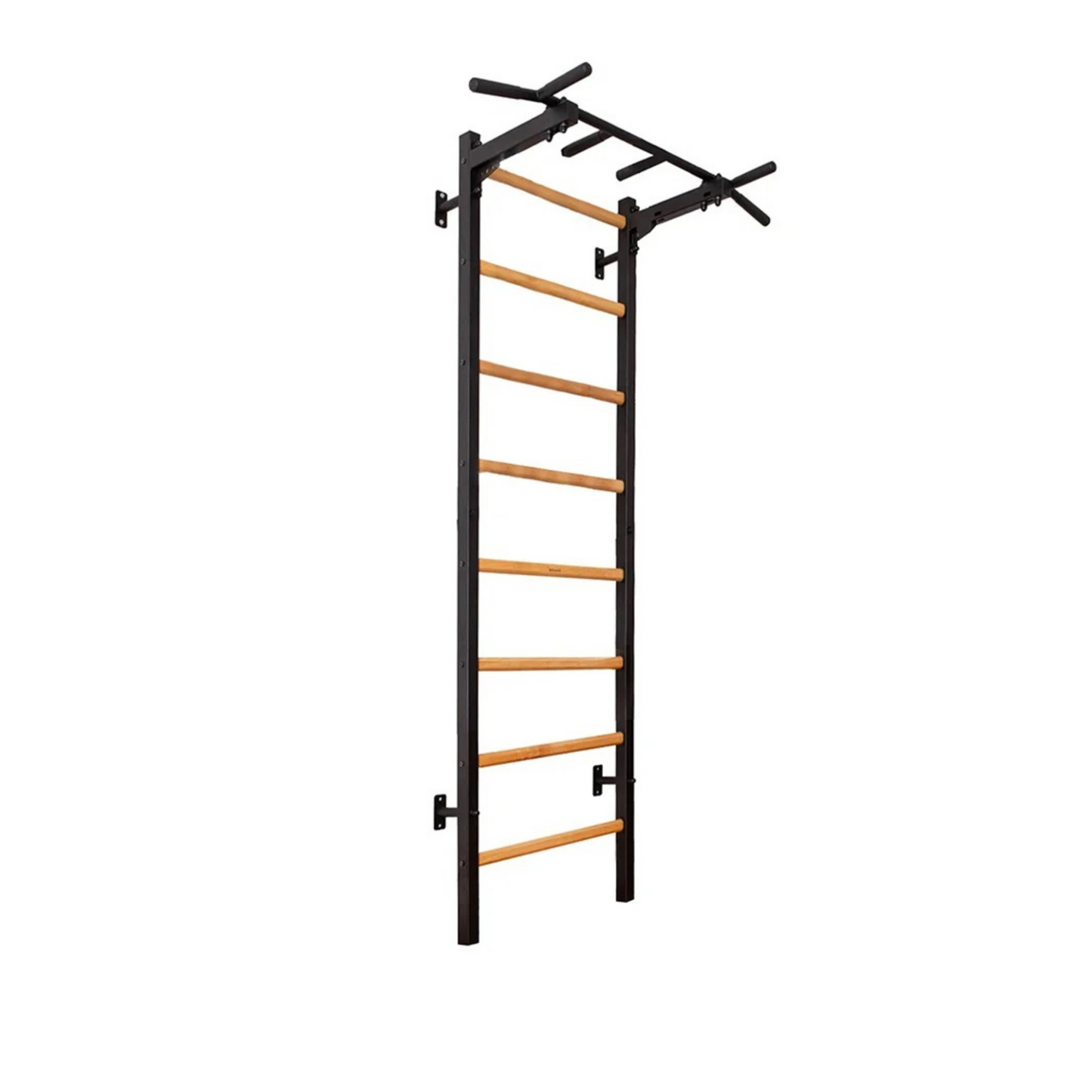 BenchK 221B Wall Bars with Fixed Steel 6 Grip Pull-Up Bar