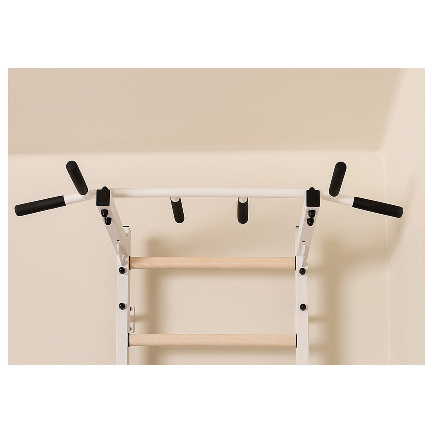 BenchK 221W Wall Bars with Fixed Steel 6 Grip Pull-Up Bar
