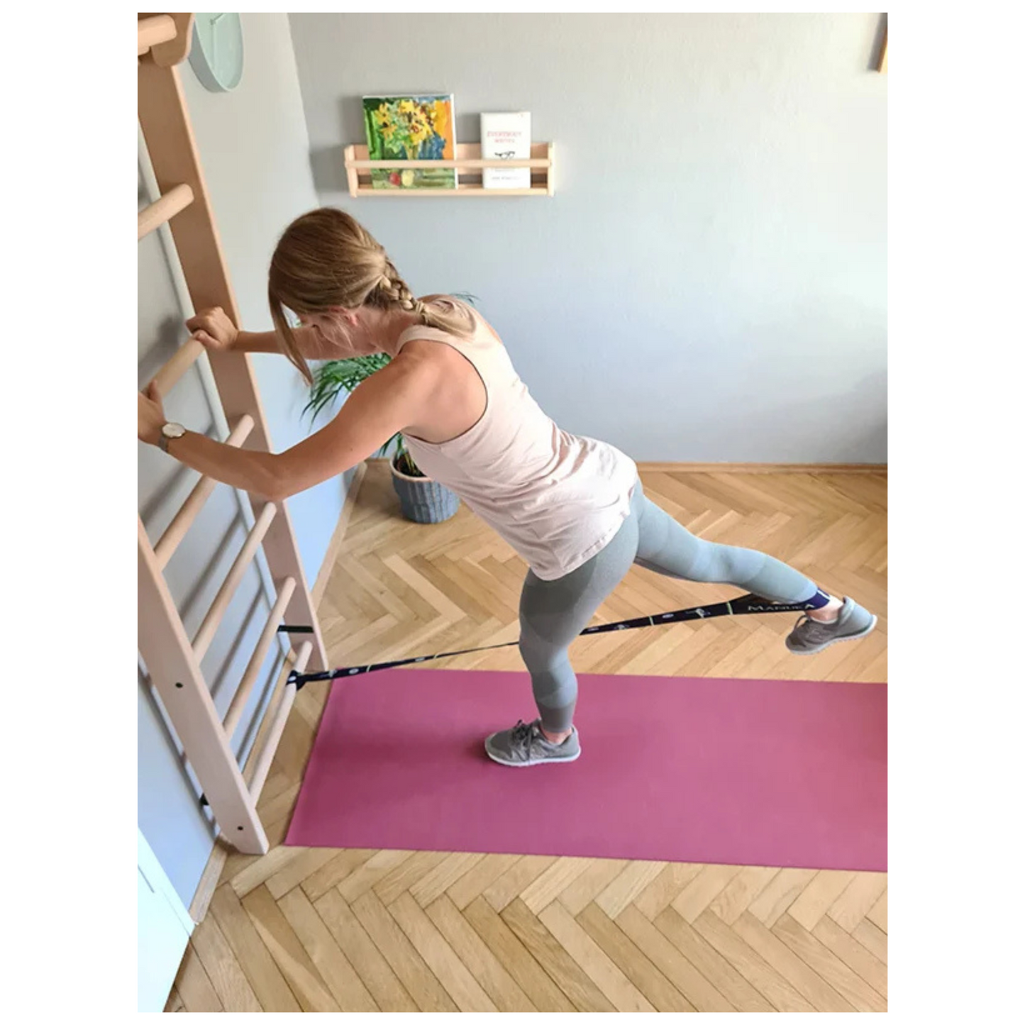 BenchK 112 Wall Bars with Pull-Up Bar & Benchtop