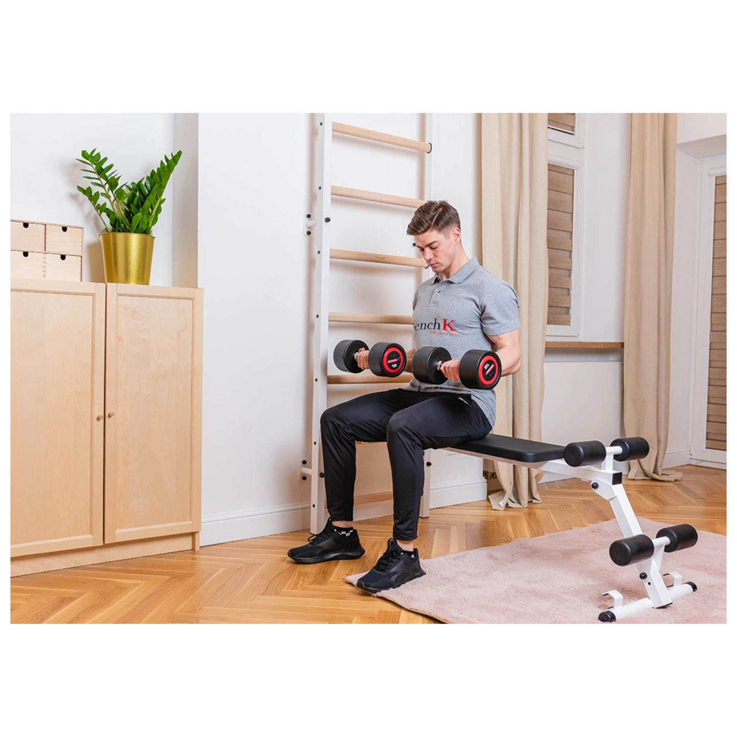 BenchK 723W Gymnastic Ladder for Home Gym or Fitness Room