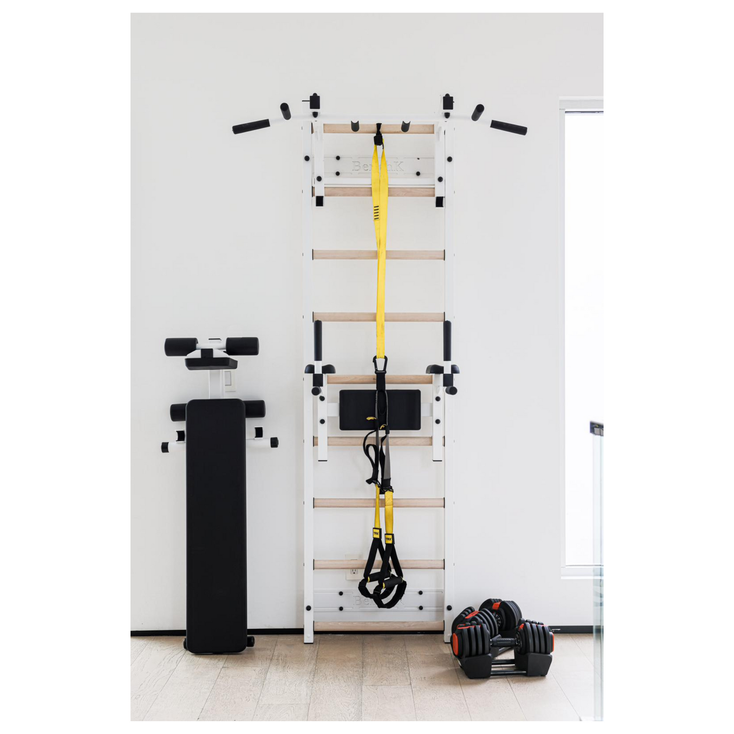 BenchK 733W Wall Bars for Home Gym and Personal Studio
