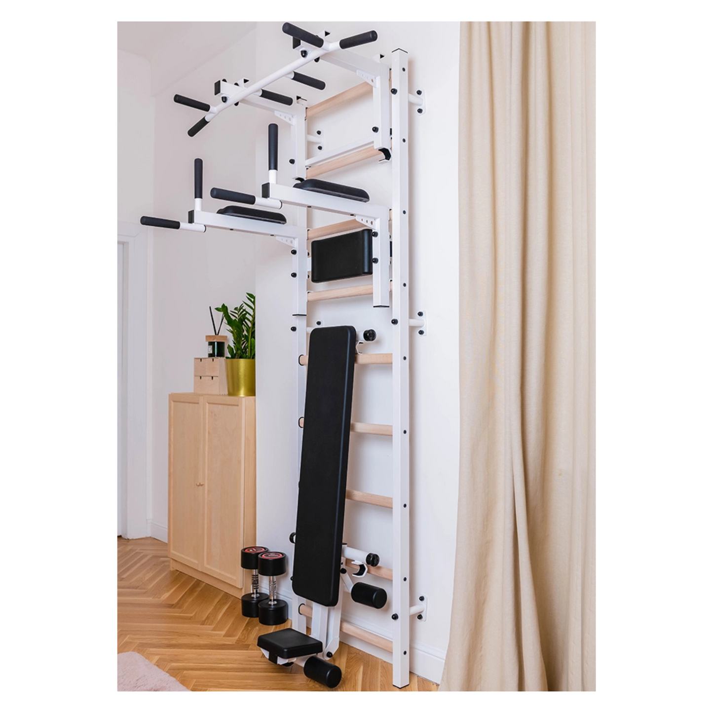 BenchK 733W Wall Bars for Home Gym and Personal Studio