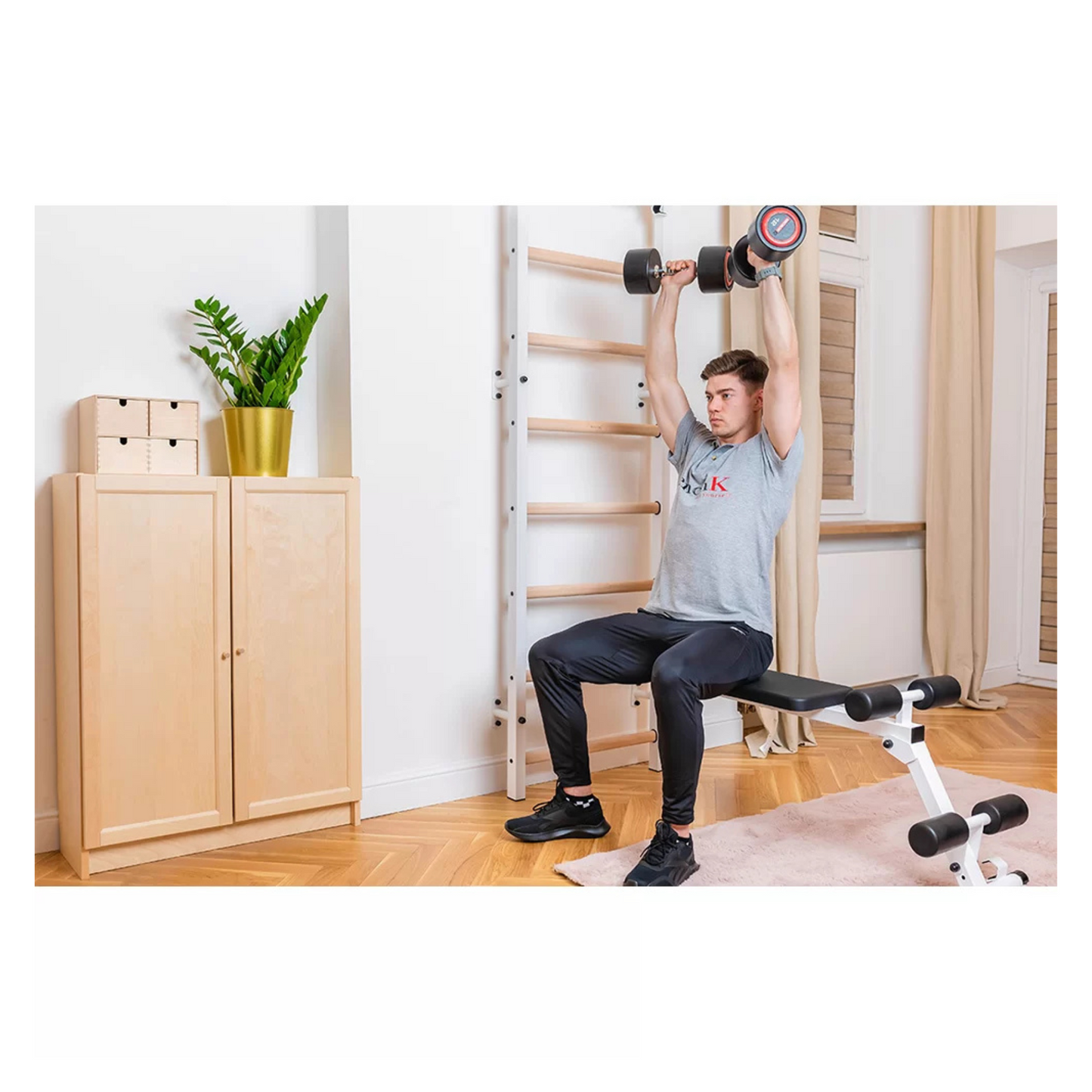 BenchK B1W Workout Bench White