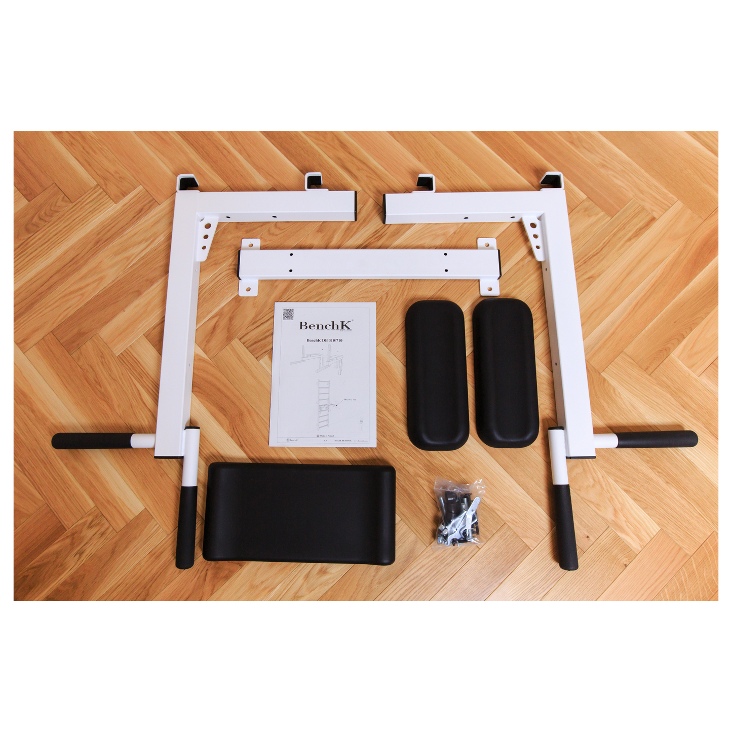 BenchK DB1W Dip Bar White