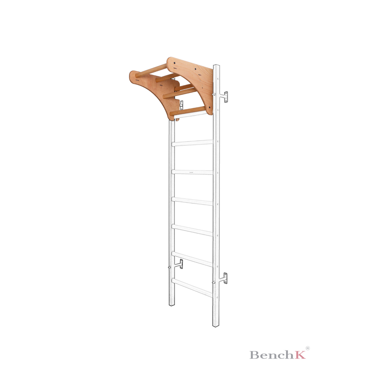 BenchK PB076 Wooden Pull-Up Bar in Oak