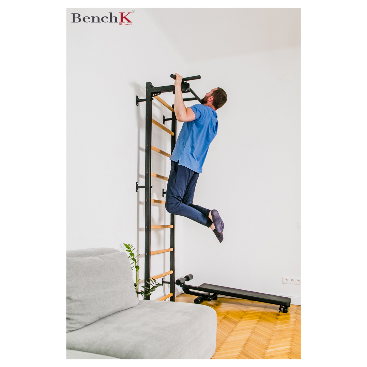 BenchK PB2B Steel Pull-Up Bar Black