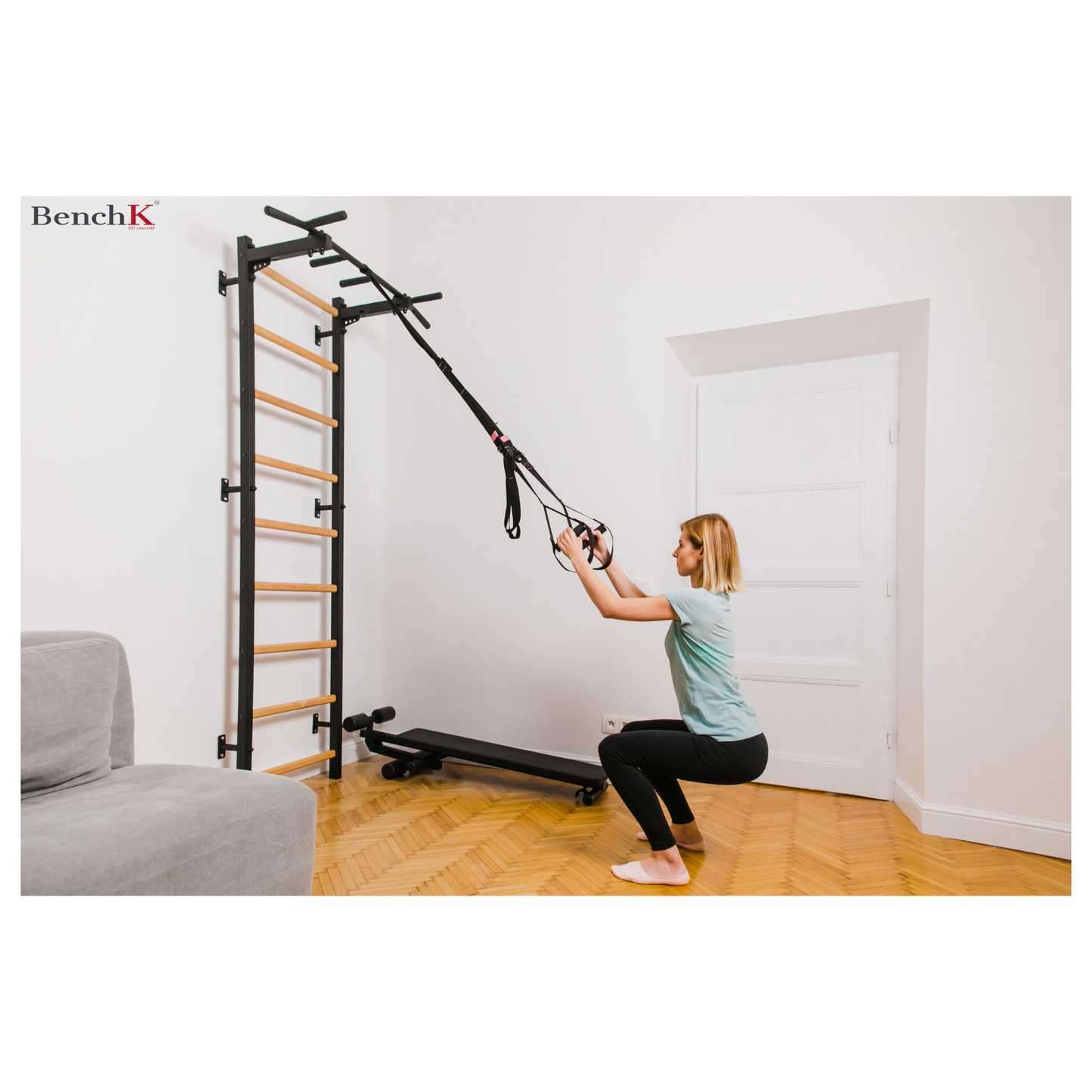 BenchK PB2B Steel Pull-Up Bar Black