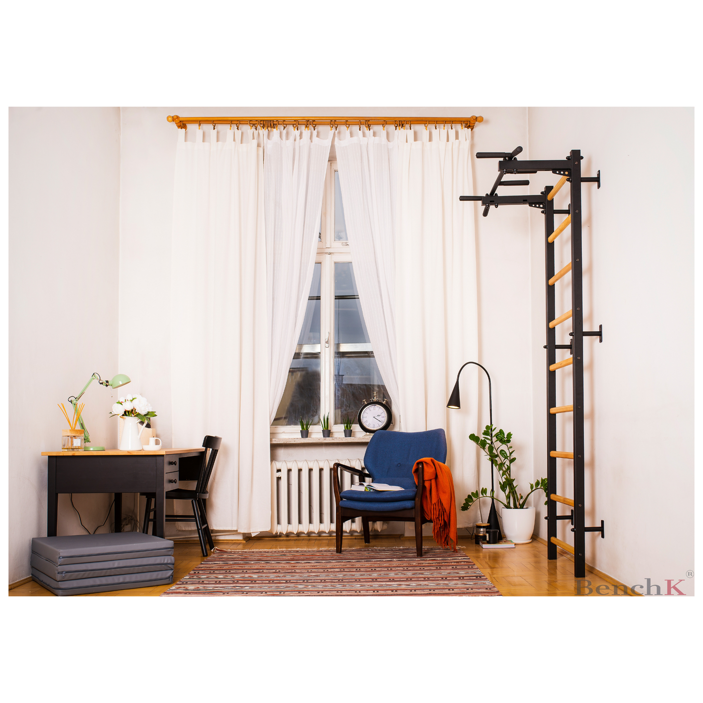 BenchK PB2B Steel Pull-Up Bar Black