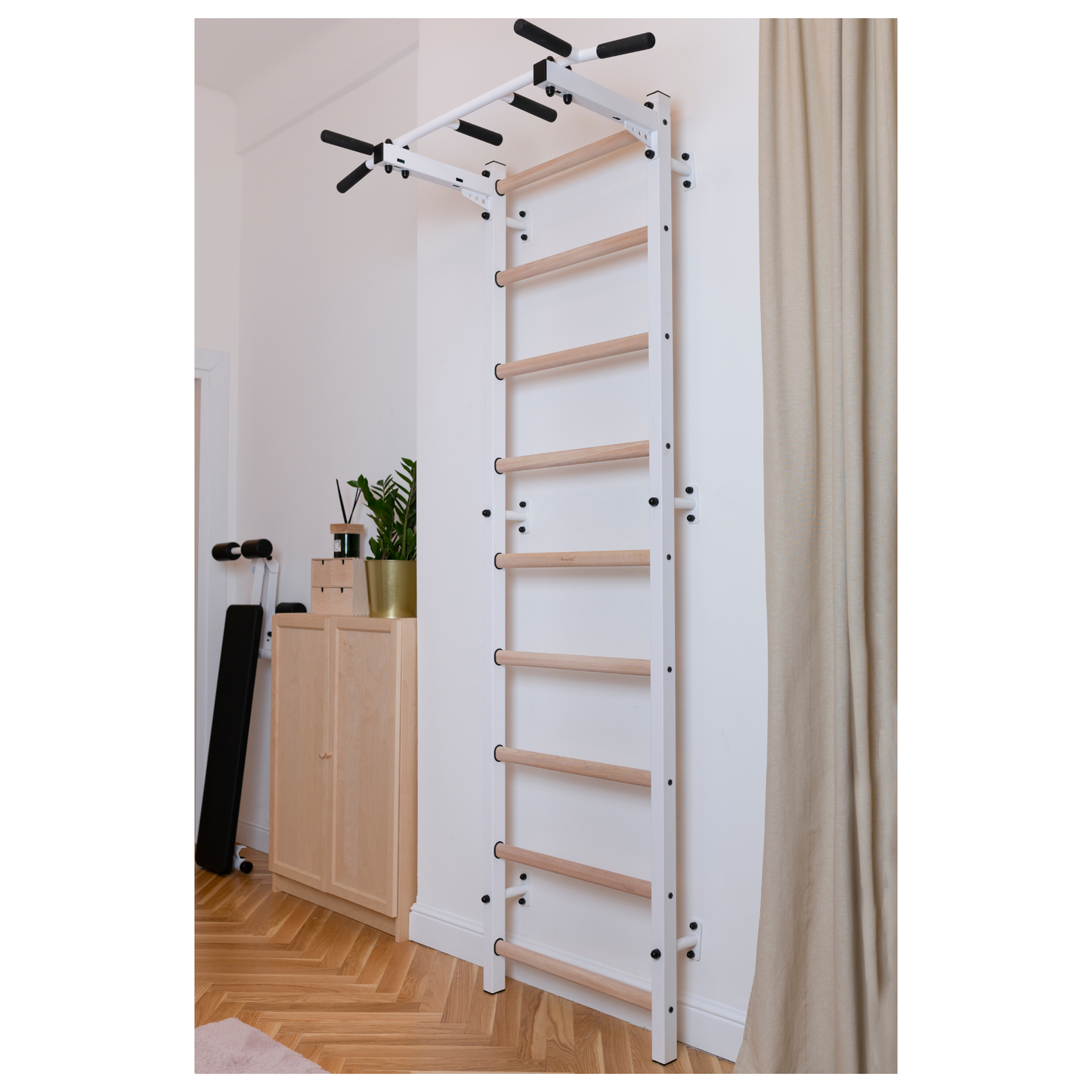 BenchK PB2W Steel Pull-Up Bar White