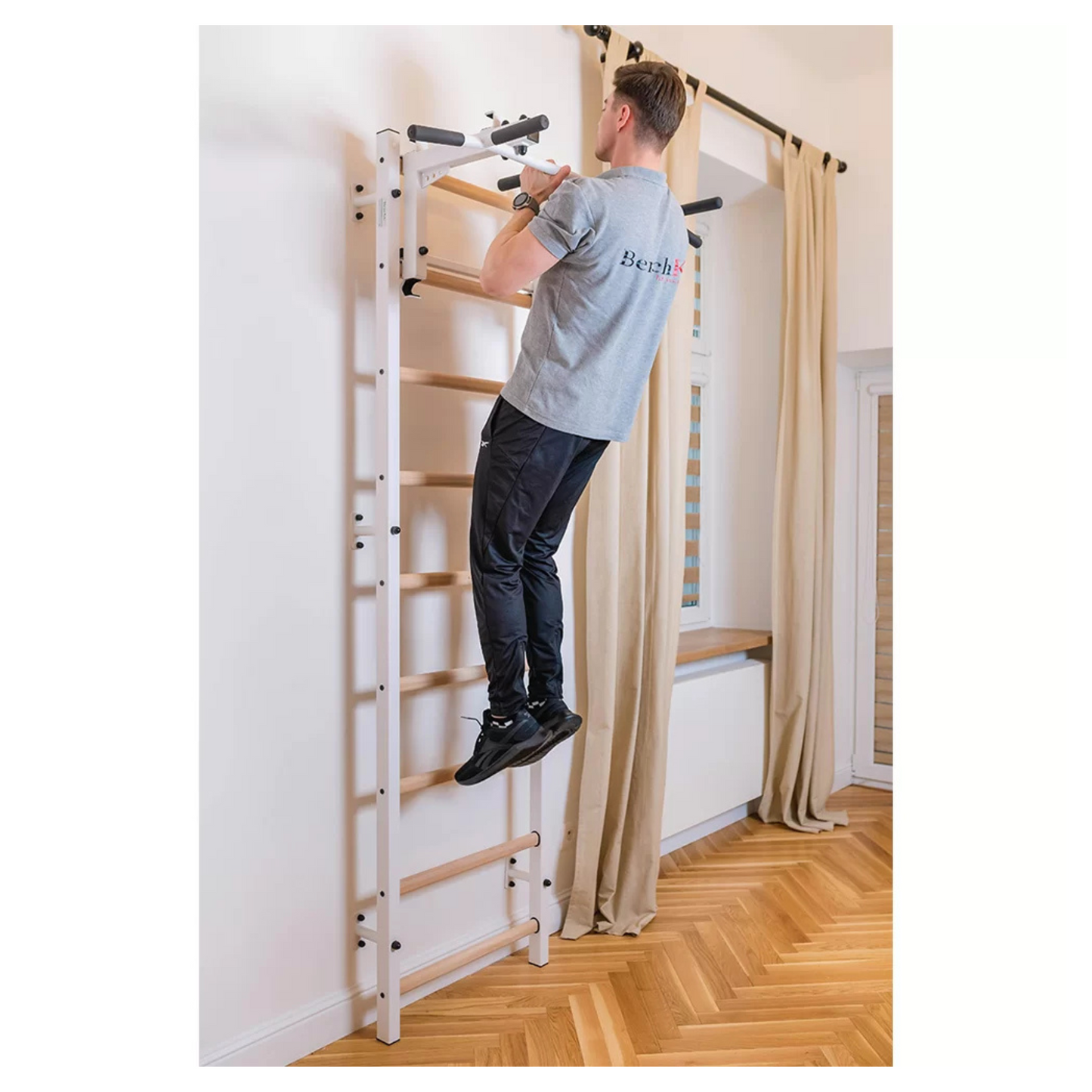 BenchK PB3W Steel Pull-Up Bar White