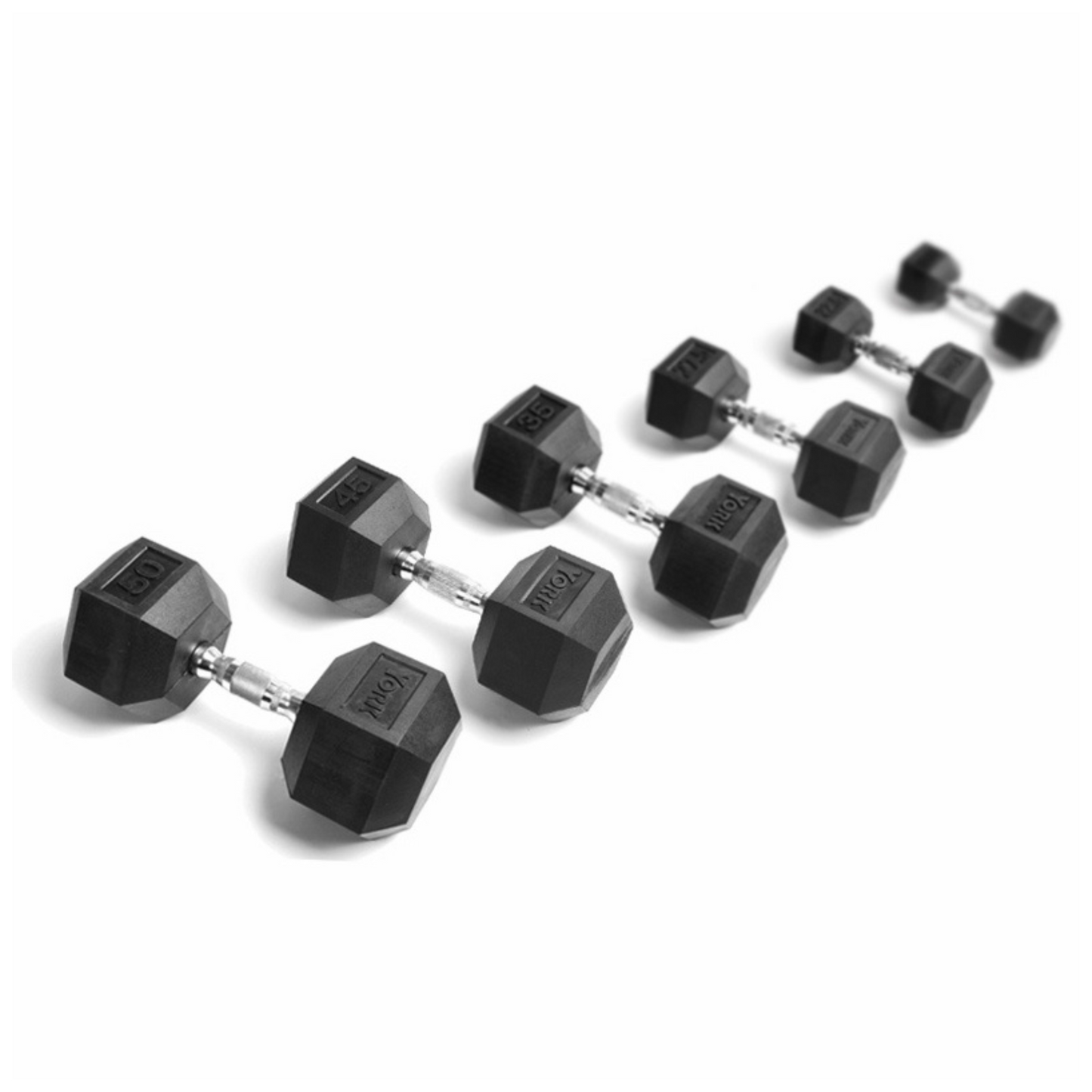 York Barbell Rubber Hex Dumbbell Sets