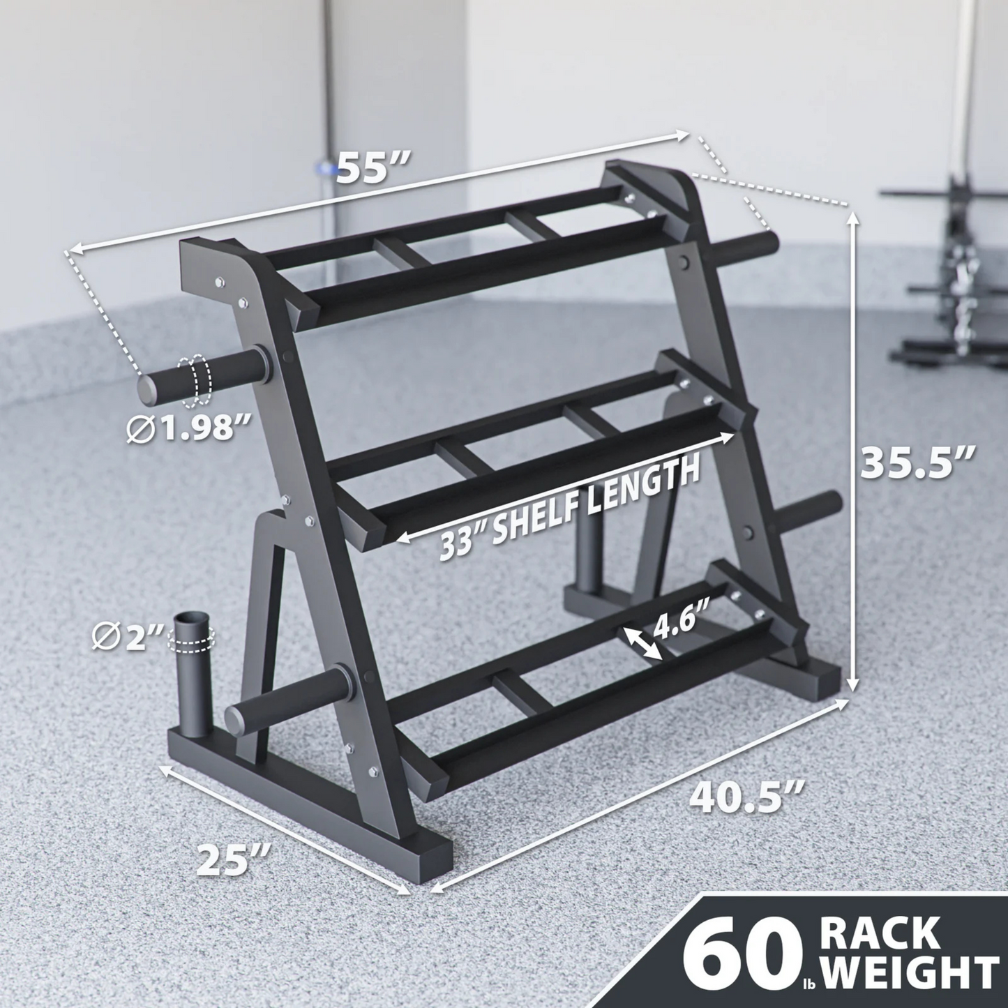 Synergee Dumbbell & Kettlebell Rack