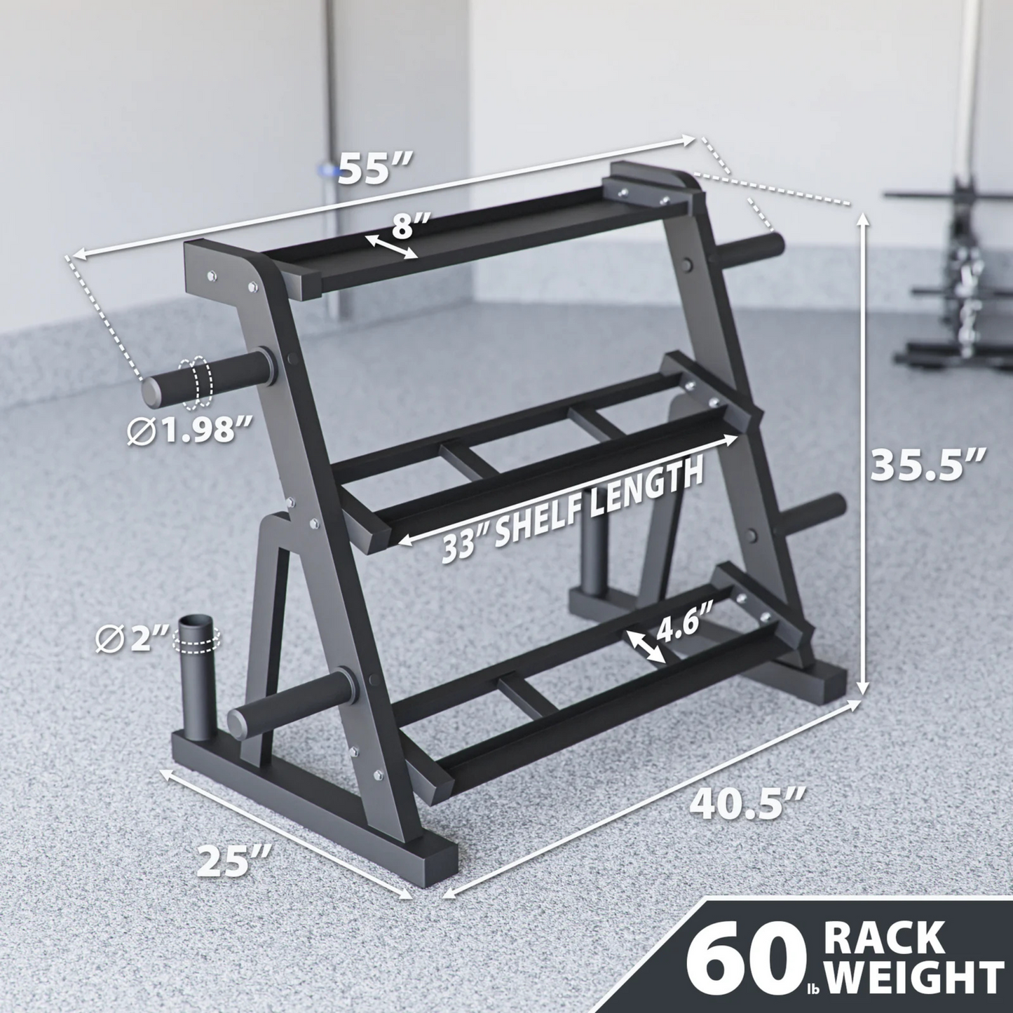 Synergee Dumbbell & Kettlebell Rack