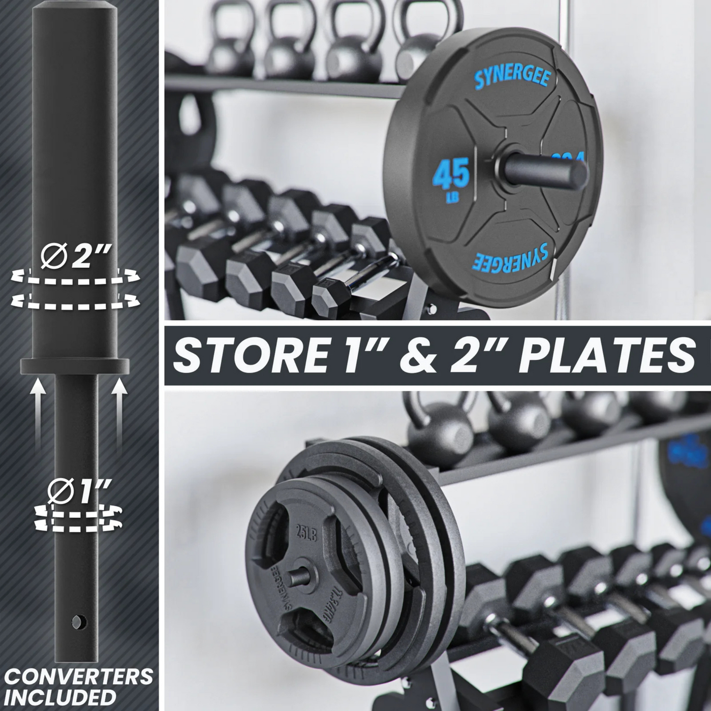 Synergee Dumbbell & Kettlebell Rack