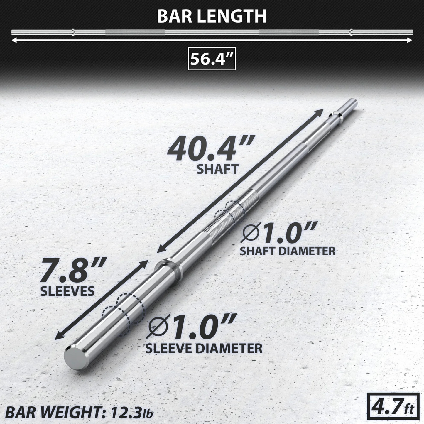 Synergee 1" Barbell