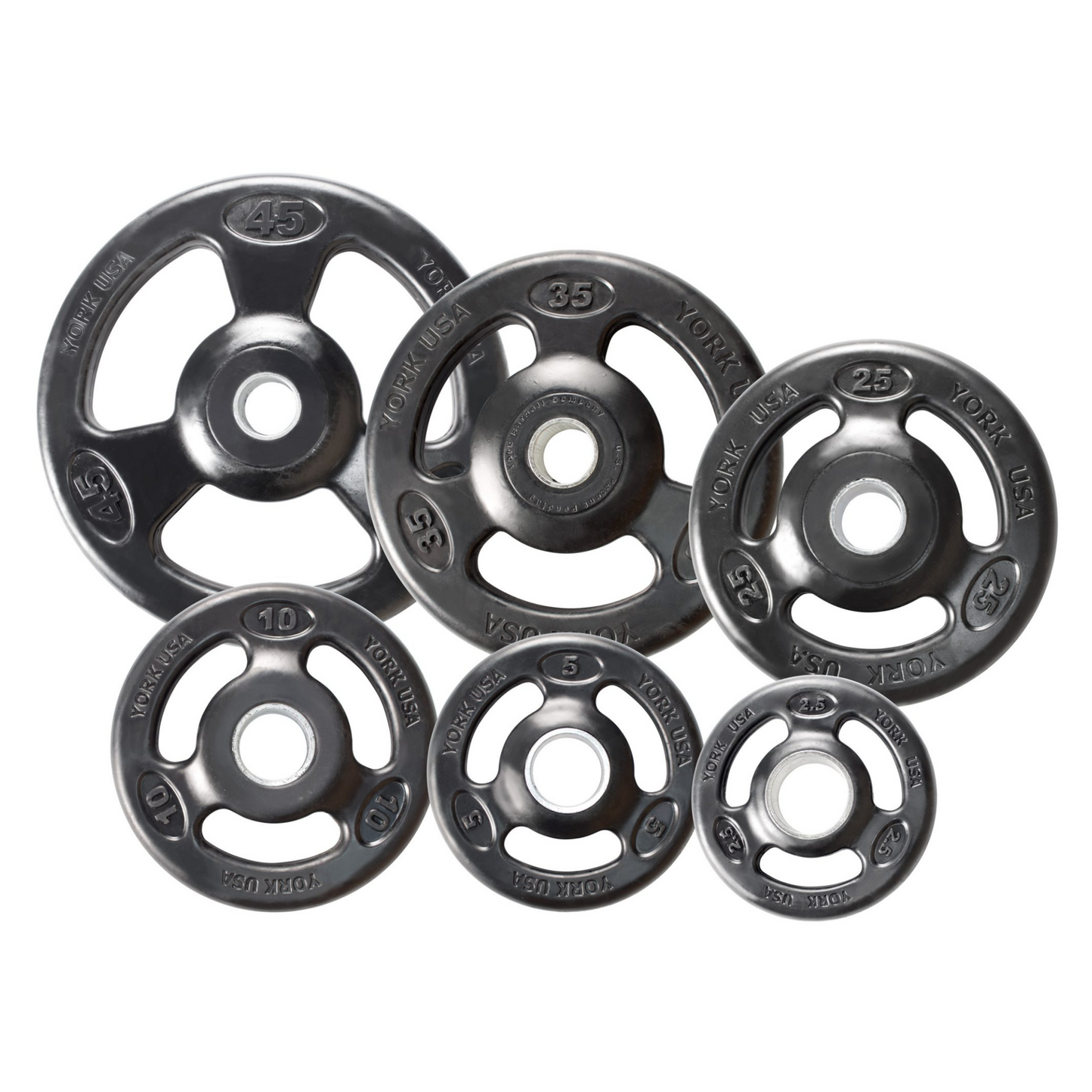 York Barbell 2" Iso-Grip Rubber Encased Steel Olympic Plate