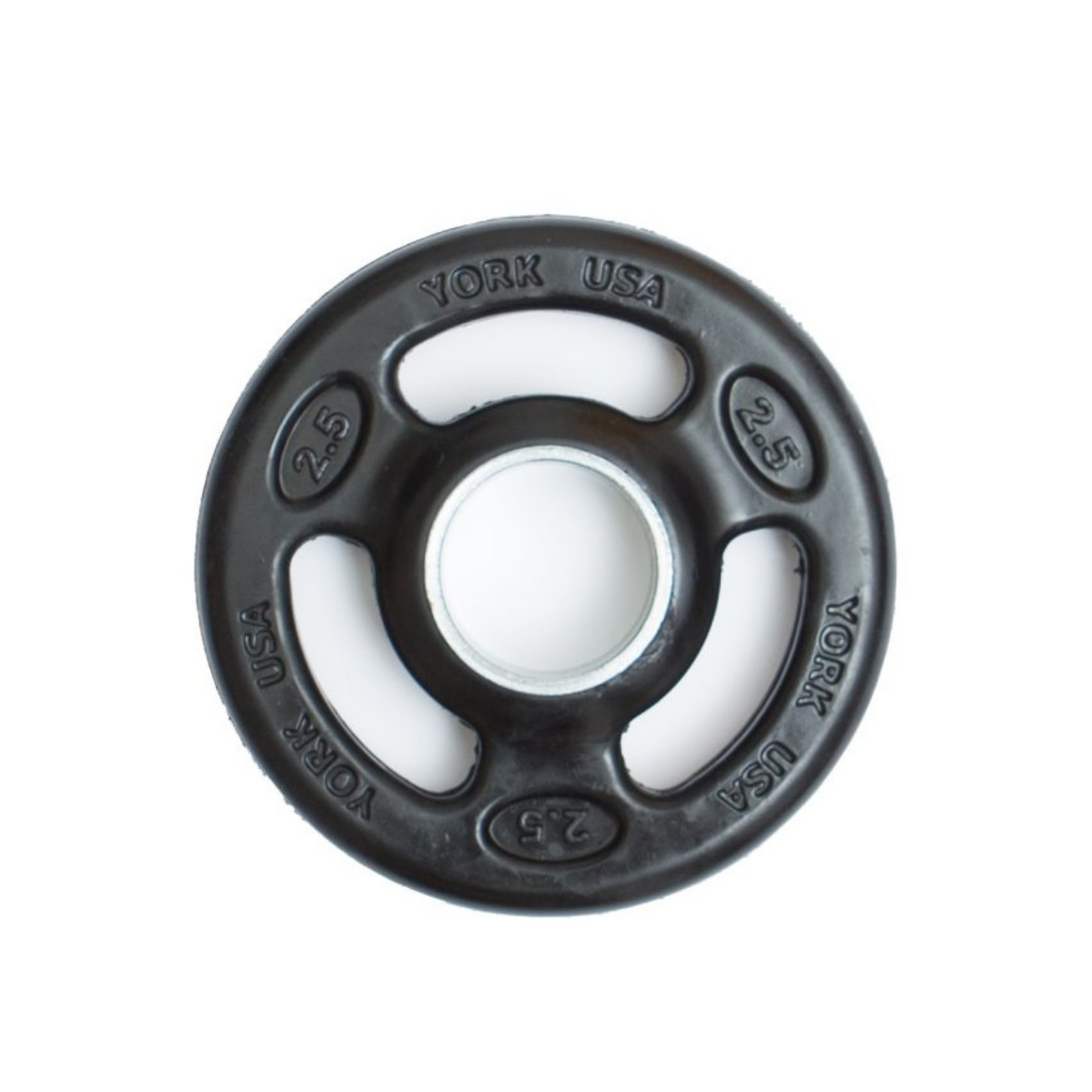 York Barbell 2" Iso-Grip Rubber Encased Steel Olympic Plate
