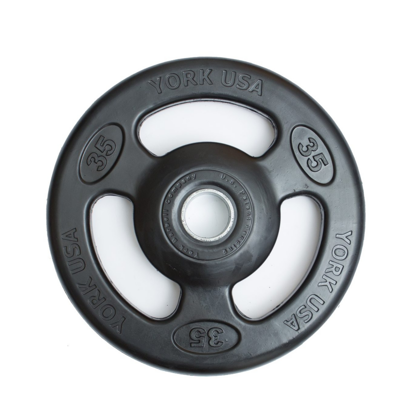 York Barbell 2" Iso-Grip Rubber Encased Steel Olympic Plate