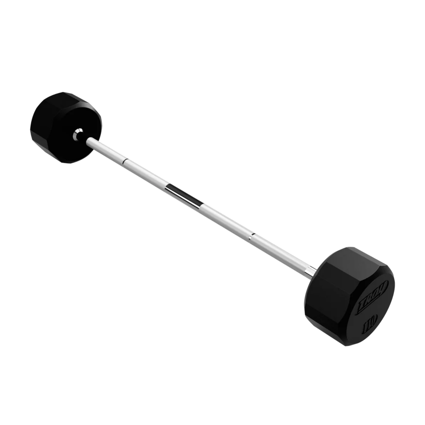 Troy 12-Sided Rubber Straight Barbell Set with Rack 20–110 lbs