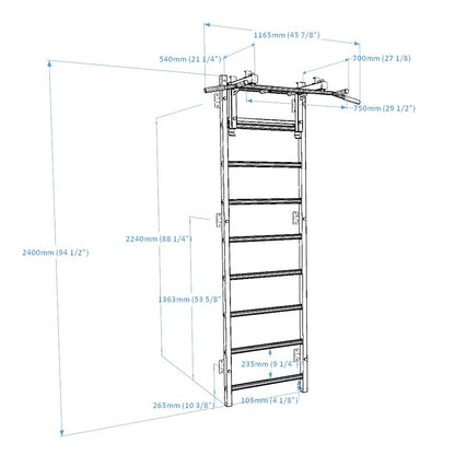 BenchK 731W Wall Bars