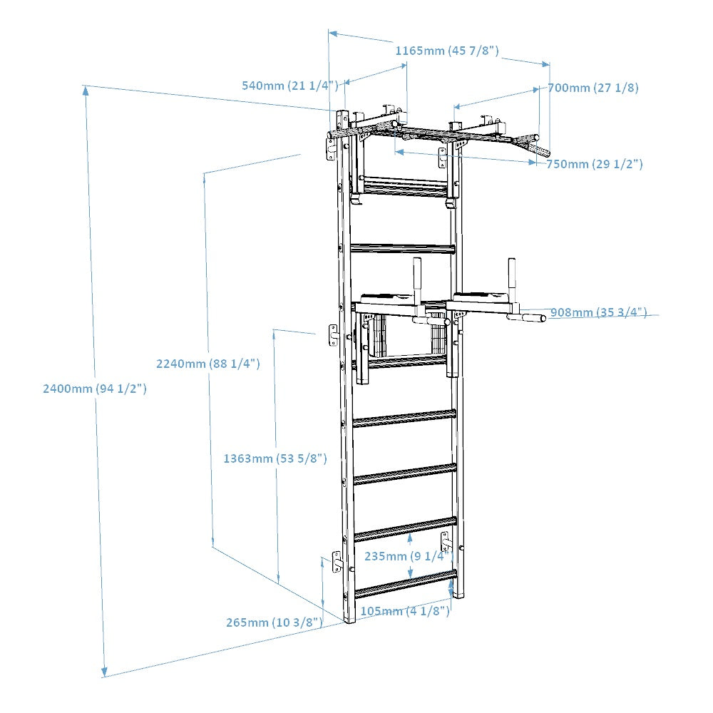 BenchK 732W Wall Bars