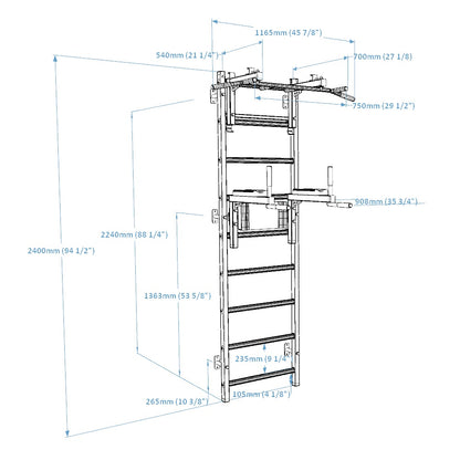 BenchK 732W Wall Bars