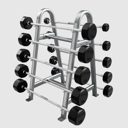 Troy Straight Rubber Barbell Set with Rack 20-110 lbs