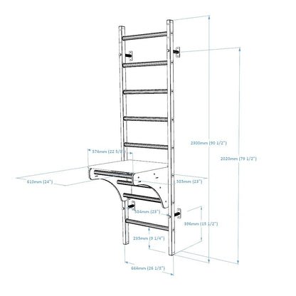 BenchK 212W Wall Bars