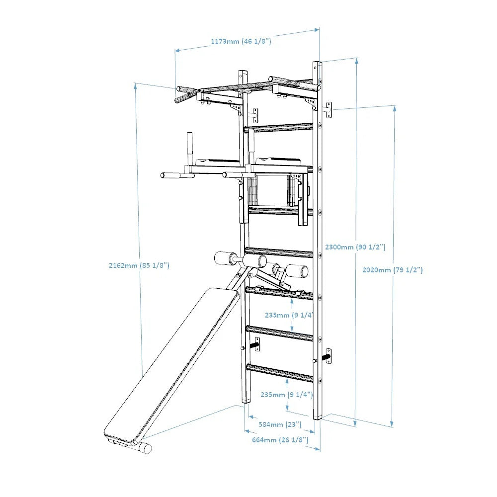 BenchK 223B Wall Bars