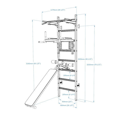 BenchK 223B Wall Bars
