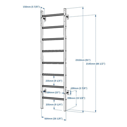 BenchK 200W Wall Bars