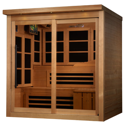 Golden Designs Monaco 6-Person Near Zero EMF Infrared Sauna GDI-6996-02