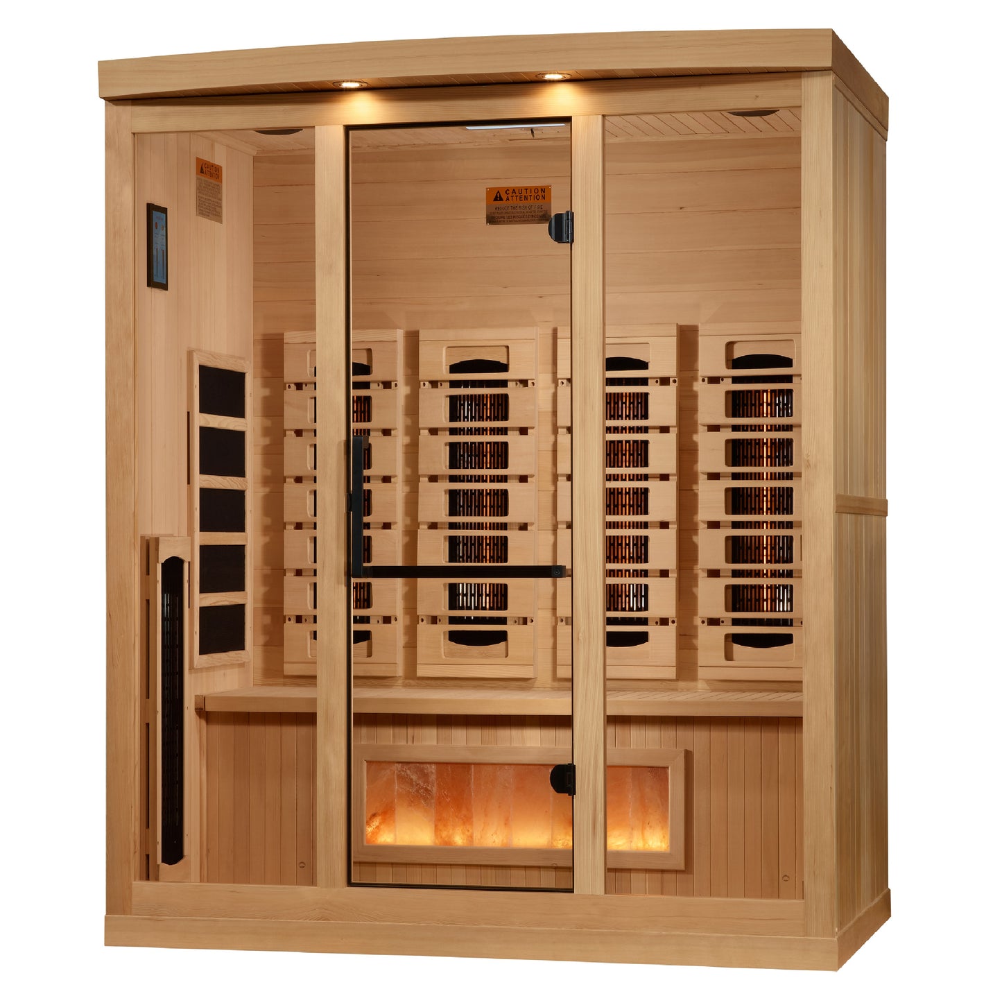 Golden Designs Reserve Edition 4-Person Full Spectrum Sauna with Himalayan Salt Bar GDI-8040-03