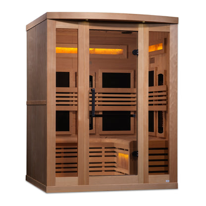 Golden Designs Reserve Edition 3-Person Full Spectrum Sauna with Himalayan Salt Bar GDI-8230-01