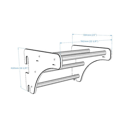 BenchK PB076 Wooden Pull-Up Bar in Oak