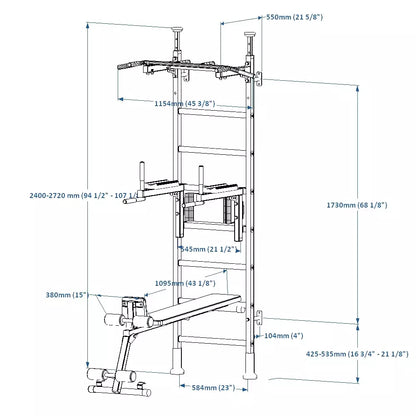 BenchK 523W Wall Bars