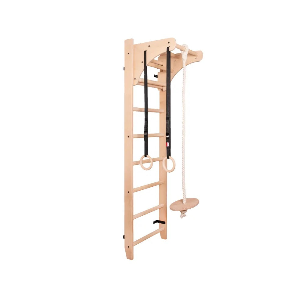 BenchK 111 + A204 Wooden Wall Bars for Kids Room