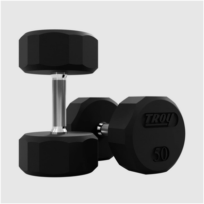 Troy 12-Sided Rubber Dumbbell