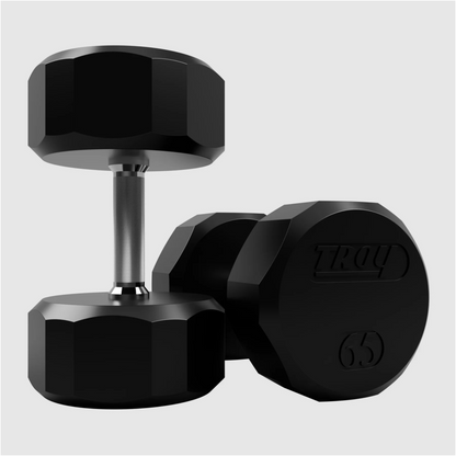 Troy 12-Sided Rubber Dumbbell