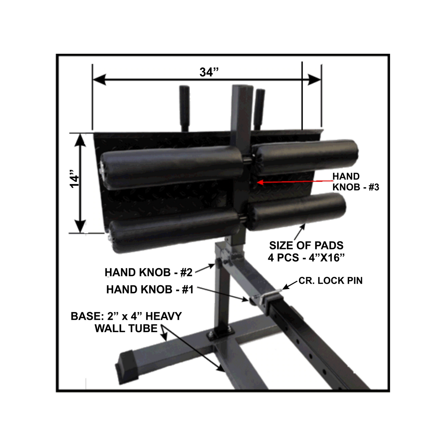 TDS Fitness Glute Hamstring Machine C-82626G-WP