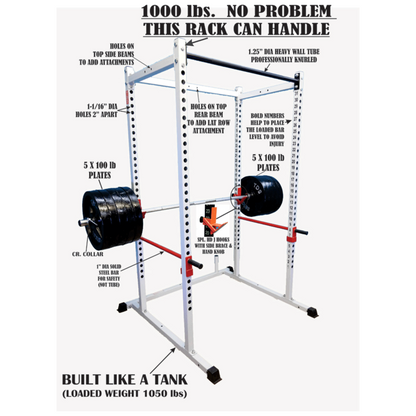 TDS Fitness Power Rack White H-92563-W