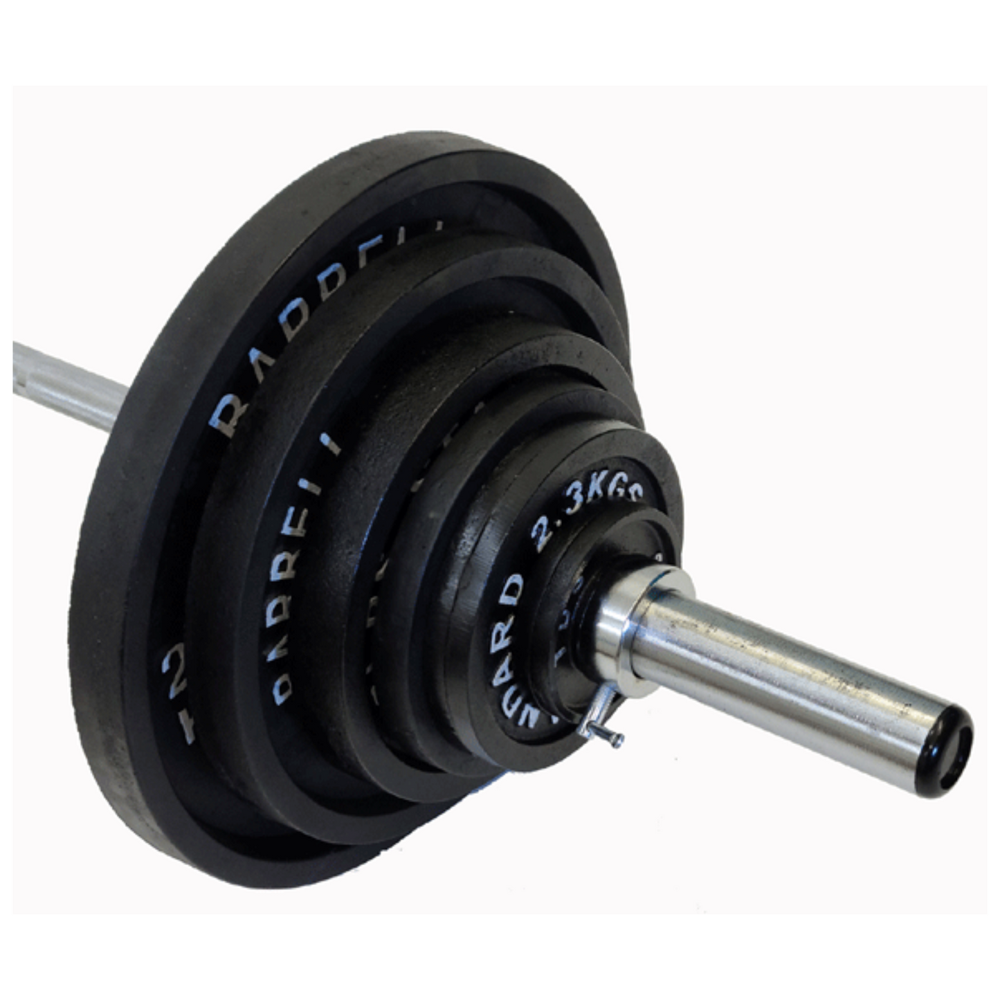 TDS Fitness 300 lb Olympic Barbell Set with Black Plates