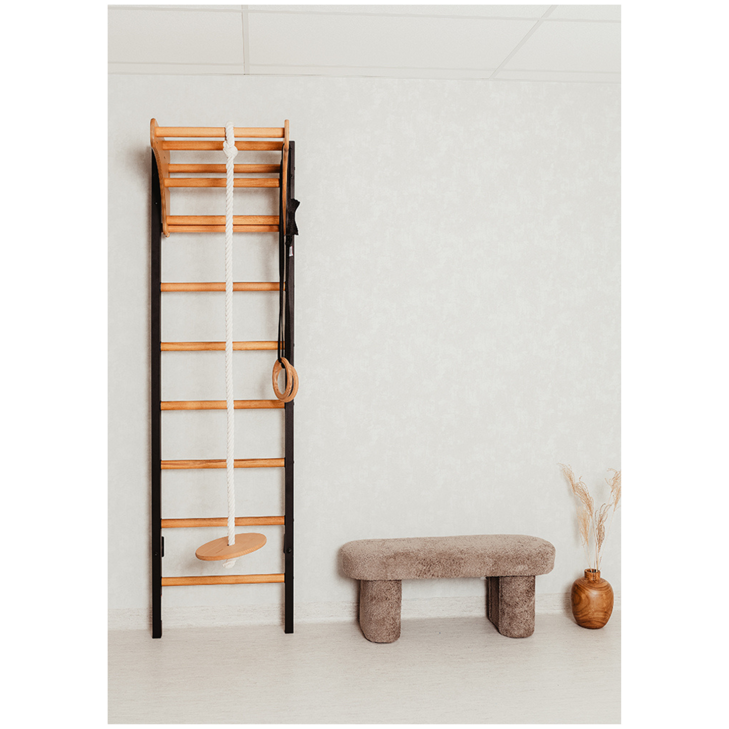 BenchK 211B + A076 Swedish Ladder For Kids with Gymnastic Accessories