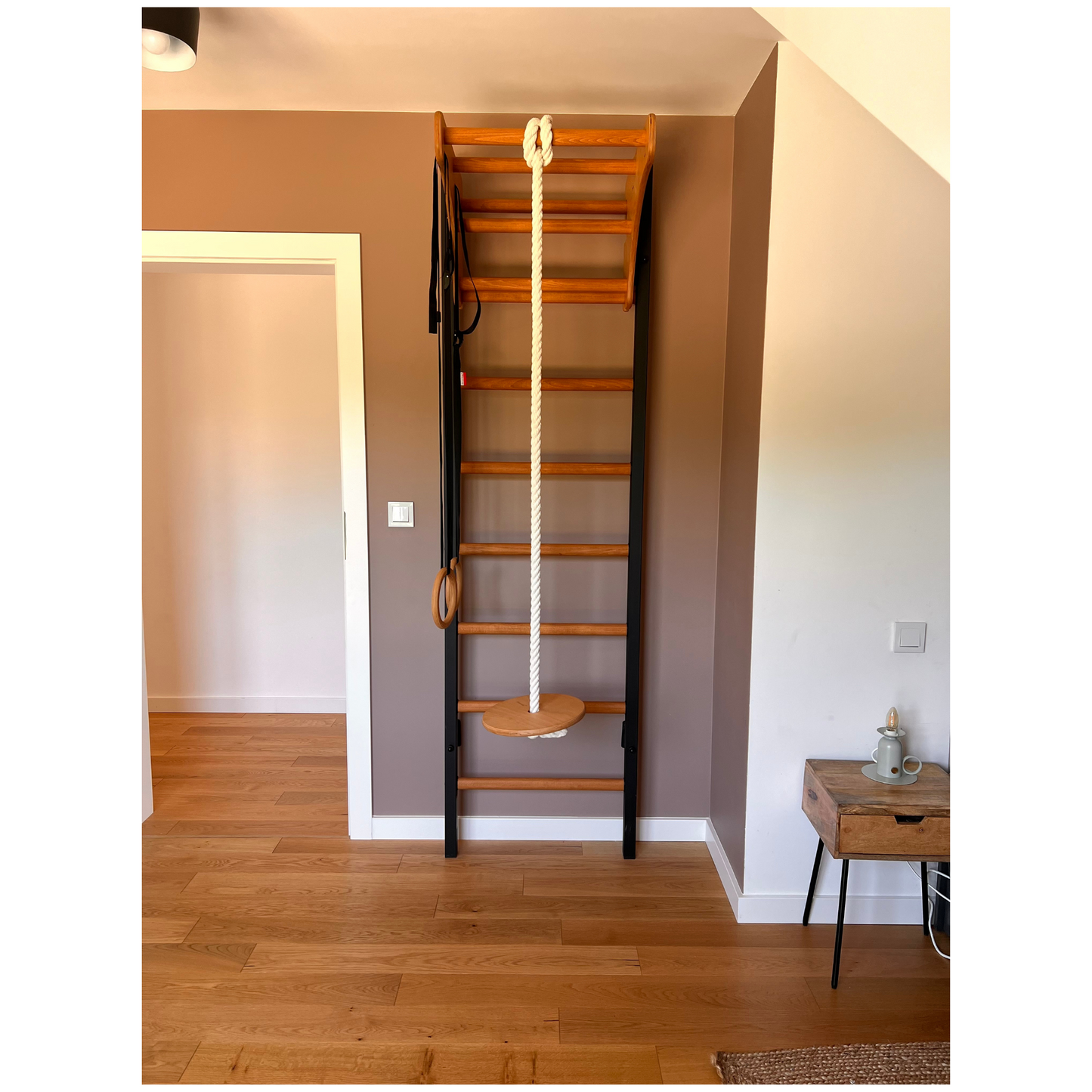 BenchK 211B + A076 Swedish Ladder For Kids with Gymnastic Accessories