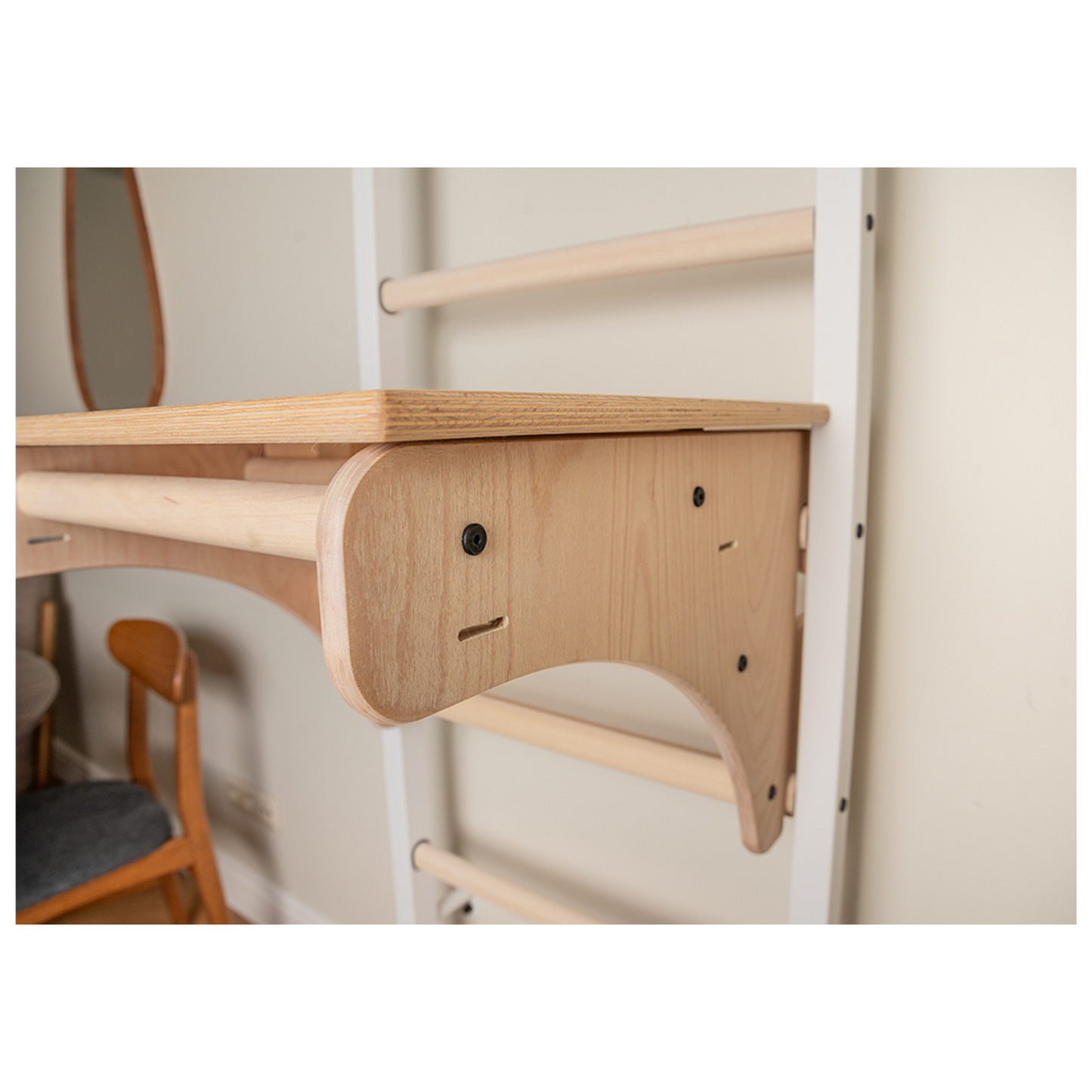 BenchK 212W + A204 Swedish Ladder For Kids with Gymnastic Accessories & Benchtop