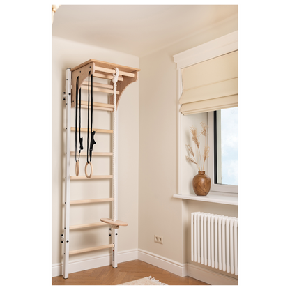 BenchK 212W + A204 Swedish Ladder For Kids with Gymnastic Accessories & Benchtop
