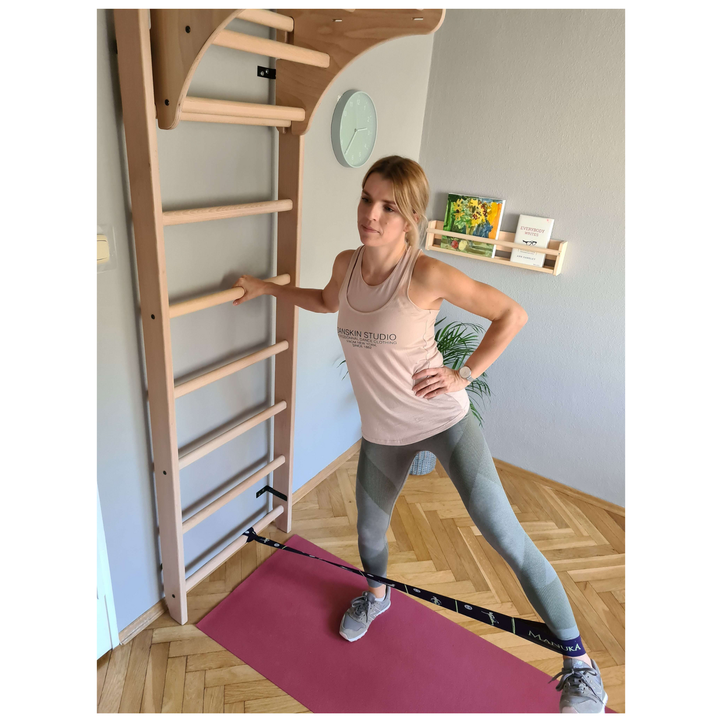 BenchK 112 Wall Bars with Pull-Up Bar & Benchtop